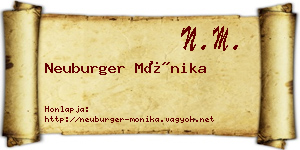 Neuburger Mónika névjegykártya